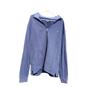 Brooks Brothers Blue Half Zip Pullover with Mock Neck